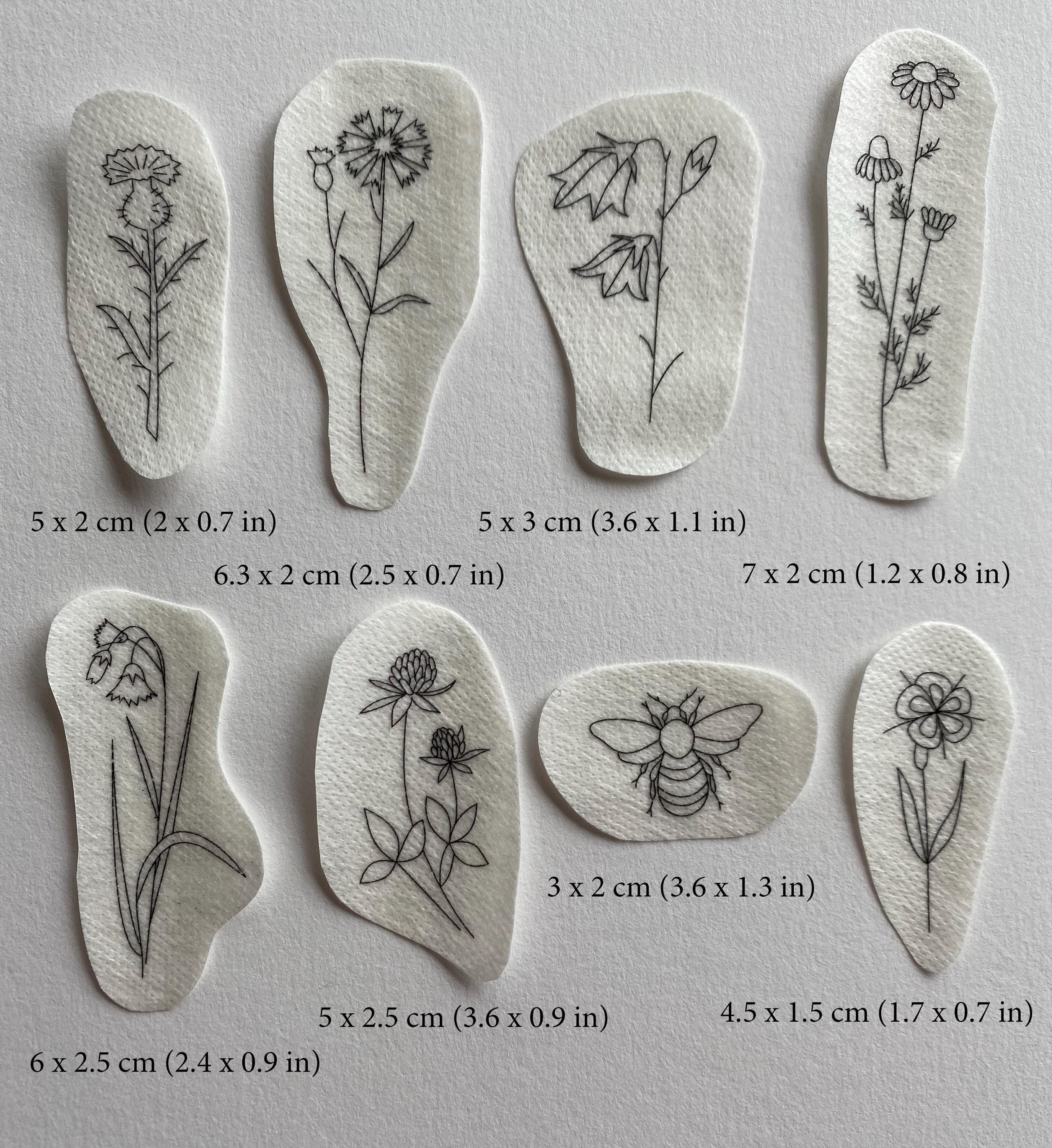 PDF Printable Stick and Stitch Embroidery Designs WILDFLOWERS, Floral ...
