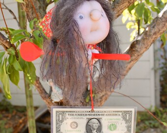 Ailsa the Money Kitchenwitch, folklore. Good luck doll for your kitchen & home!