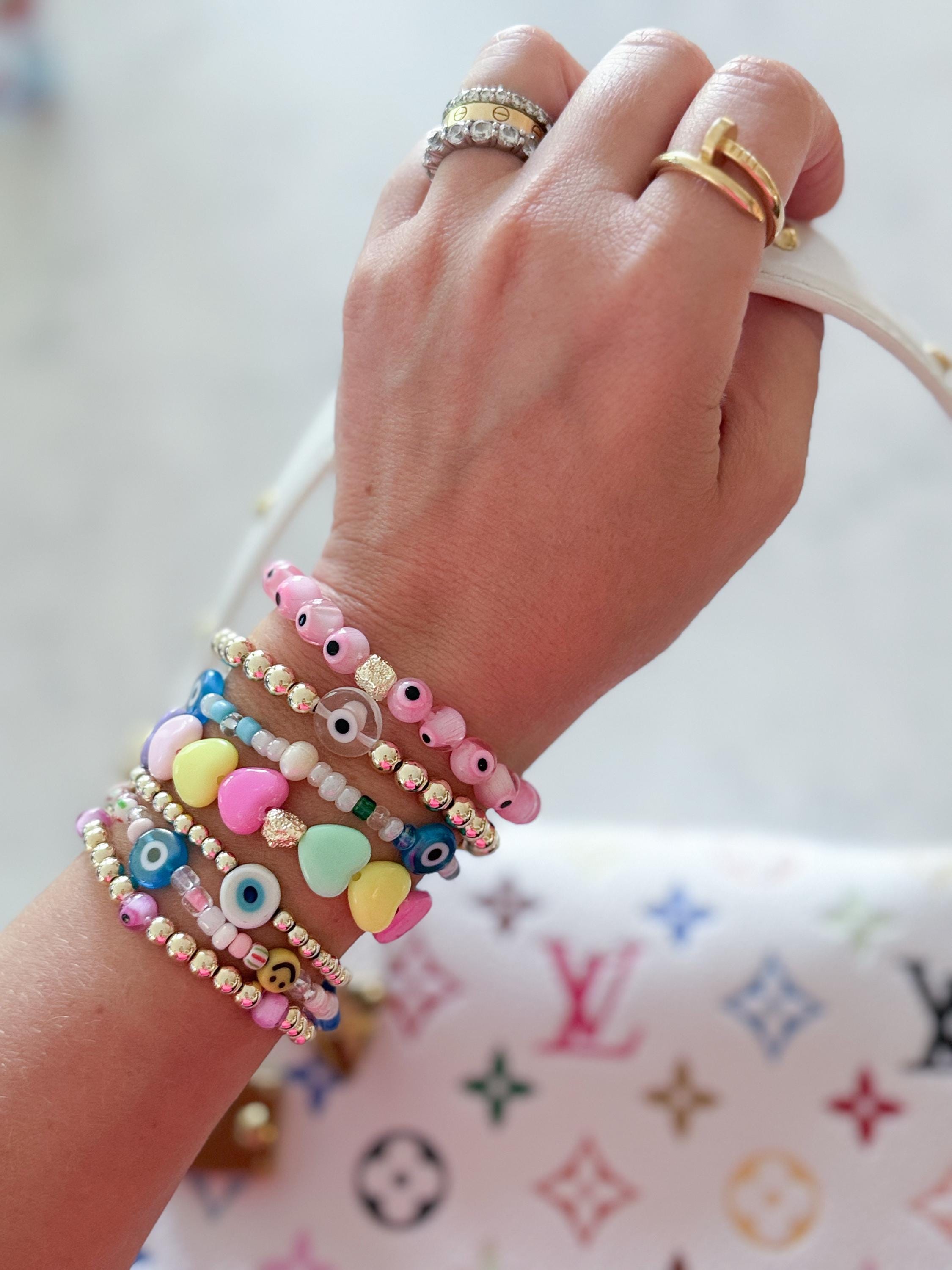 Pink heart bracelet - Etsy 日本
