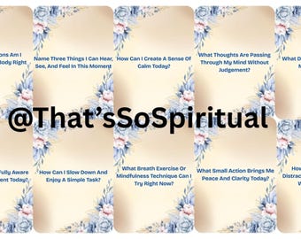 Mindfulness And Presence Journal Prompts Digital Card Deck