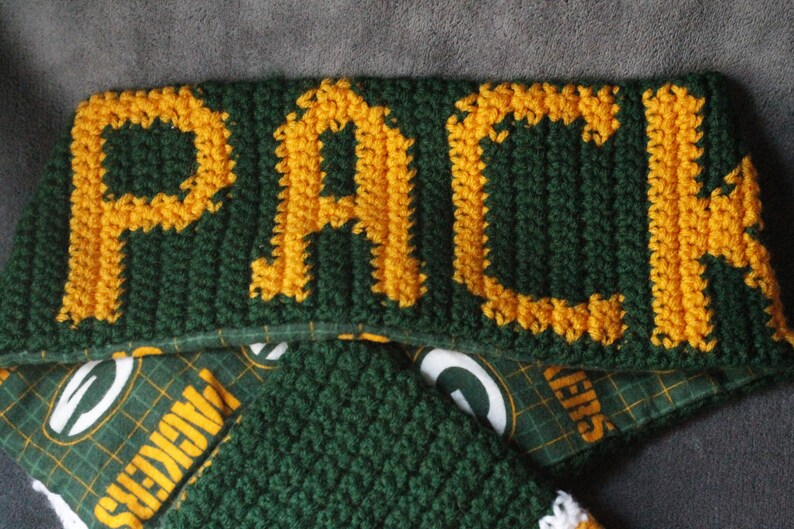 Reversible Green Bay Packers Scarf with Pockets Etsy