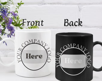 Logotipo con taza de café con logotipo personalizados, tazas de empresa, taza de oficina personalizada, logotipo de empresa en taza