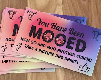 Moo Moo Subaroo Cards Cow Moo'ing Subaroo Colorful Moo Cow High Quality