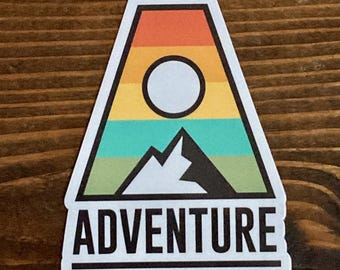 Adventure “A” Outdoors Sticker | Mountaintop | Bumper Sticker | Water Bottle | Travel | Laptop | Waterproof | Wanderlust | Outdoors