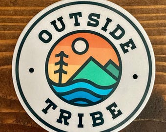 OutsideTribe Sticker | Adventure | Mountaintop | Bumper Sticker | Water Bottle | Travel | Laptop | Waterproof | Outdoors