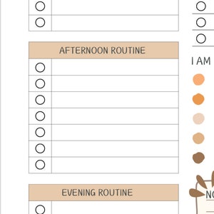 Daily Routine Printable Page, Mental Health Journal, Mood Tracker ...