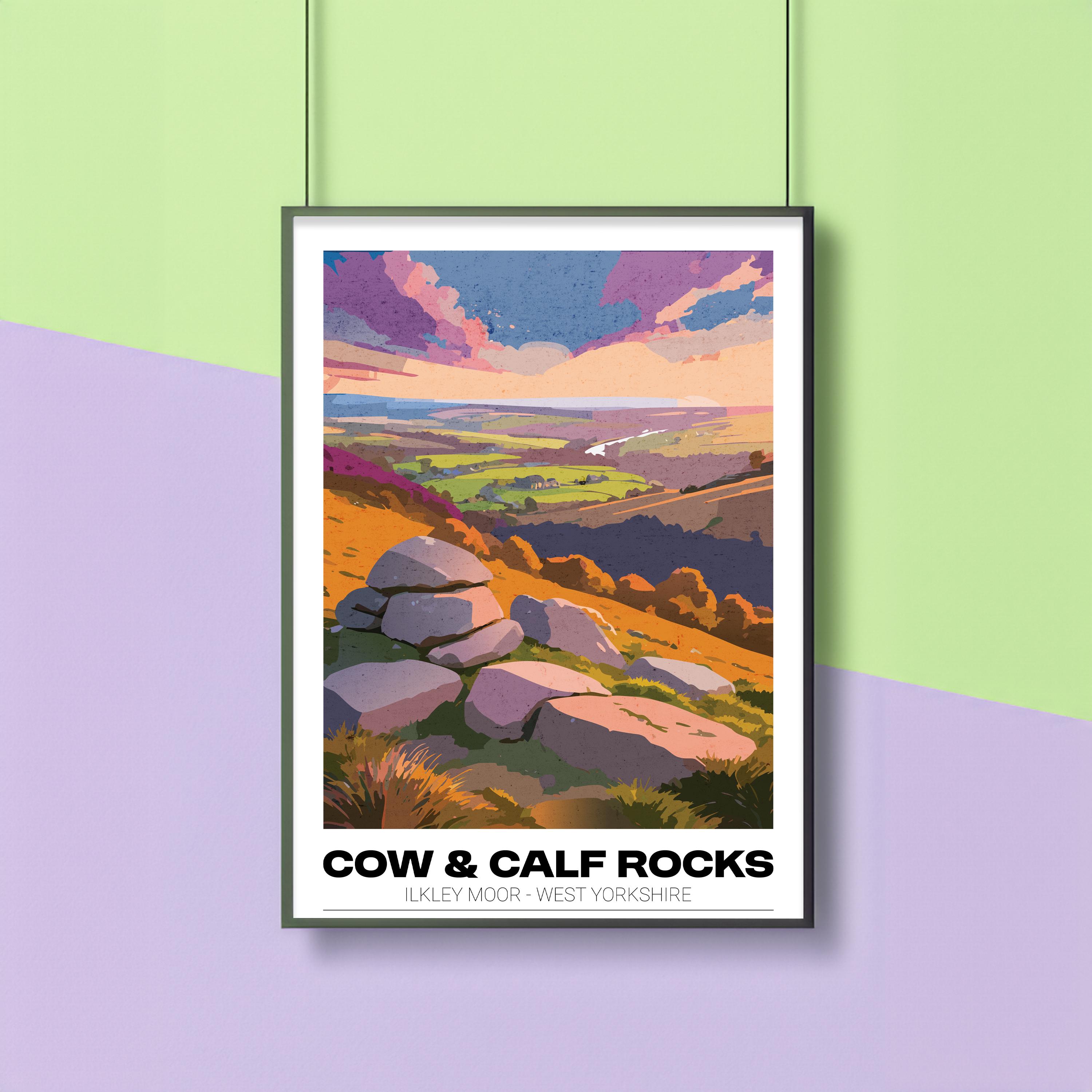 Cow & Calf Rocks Print - Etsy