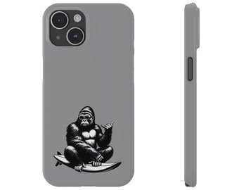 Slim Phone Case - Cool Gorilla on a Surfboard