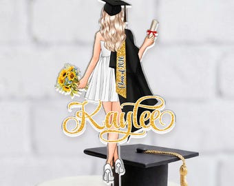 Custom Graduation Cake Topper For Girls, Congrats Grad Party Decor, Senior Gift For Daughter, Class Of 2026 Gifts For Her