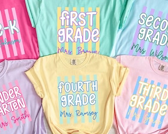 Custom Teacher Team Shirts, Back to School Shirt, Grade Level Team Tees, Teacher Gift, First Second Third Fourth Fifth Grade