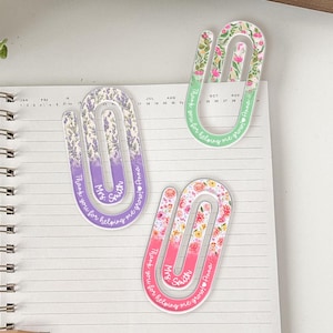 Set of 3 Teacher Jumbo Paper Clip, Teacher Appreciation Gift, Teacher Gift Set, Thank You Teacher, End Of Year Teacher Gift From Students