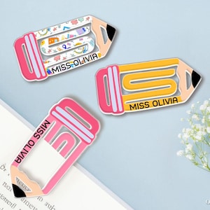 Personalized Teacher Papperclip, Teacher Appreciation Gifts,  Teacher Gift, Paperclip Bookmark With Name, Gift For Teacher,Pencil Paperclip