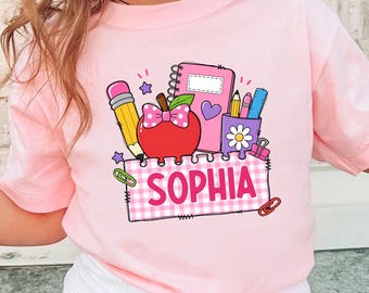 Comfort Colors Boys Girls First Day of School Shirt, Preschool Kindergarten T-Shirt, Retro Kids Back To School Toddler Tee