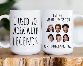 Coworker Retirement Coffee Mug, Going Away Gift For Coworker, I Used To Work With Legends, Mug For Retirement, Funny Retired Coworker Gift