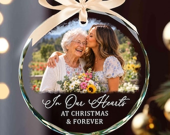 Personalized Photo Memorial Ornament, Custom Memorial Christmas Ornaments, In Loving Memory Gift, Loss Of Loved One Gifts, Sympathy Gift
