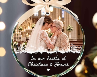 Custom Photo Memorial Christmas Ornament: Remembrance Gift, Personalized Christmas Keepsake, Loss Of Loved One Gifts, Sympathy Gift
