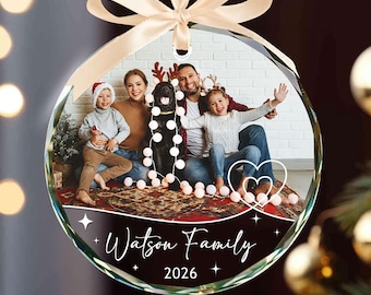 Custom Any Photo Ornament 2026, Family Picture Christmas Ornament, Personalized Christmas Ornaments, Family Keepsake, Christmas Gifts