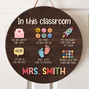 Personalized Teacher Sign, 3D Teacher Door Sign, Classroom Door Hanger, Back To School Sign Gift, Special Education Welcome Sign, SPED Sign