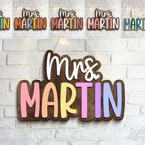 Personalized 3D Teacher Name Door Sign, Teacher Appreciation Gifts, Classroom Door Hanger, Thank You Gift From Students, Back To School