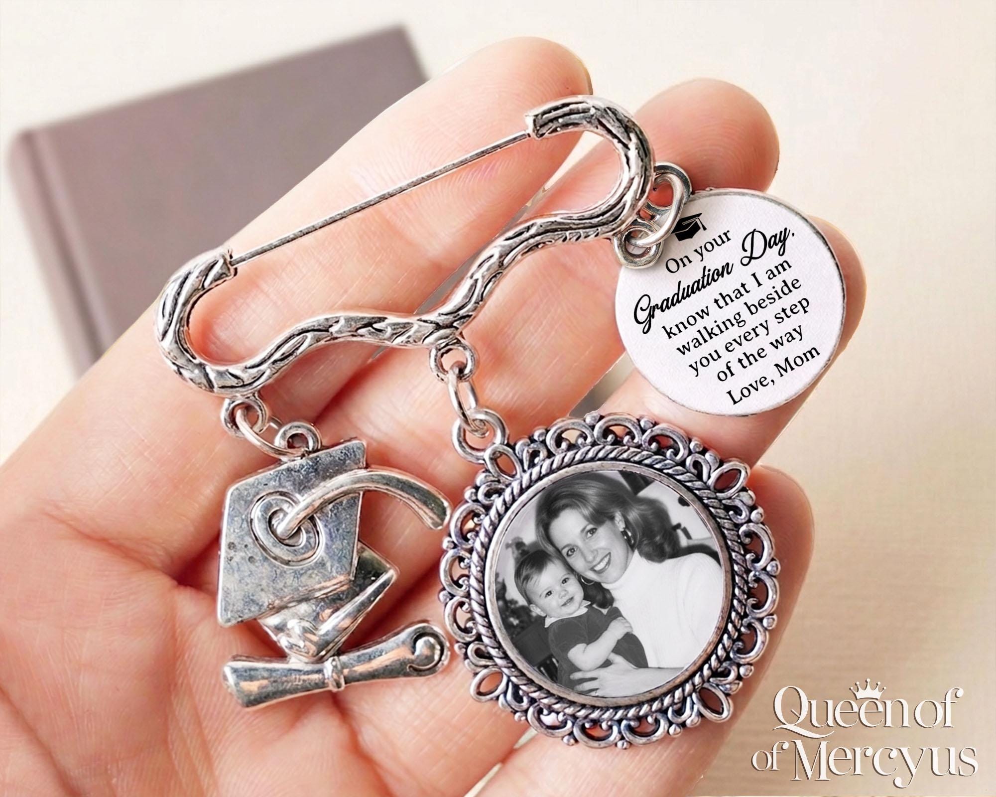 Custom Graduation Memorial Charm Pin, Graduation Memorial Photo Lapel ...