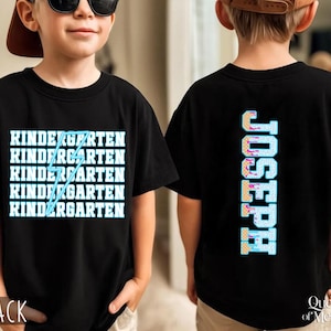 Personalized Back To School Shirt, Boys Girls Custom Drip Baseball Tee, Kindergarten First Grade Toddler, Kids Name 1st Day of School Outfit