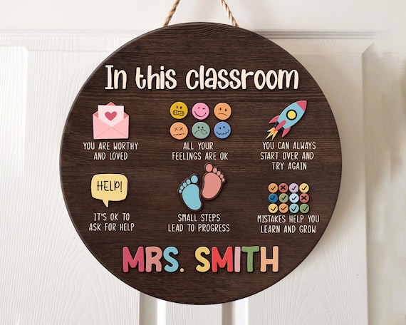 Personalized Teacher Sign, 3D Teacher Door Sign, Classroom Door Hanger, Back To School Sign Gift, Special Education Welcome Sign, SPED Sign