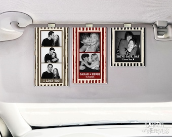 Custom Photo Car Visor Clip Gift for Him, Drive Safe Gift, Personalized Couple Photo Keepsake Gift,Anniversary Gift for Boyfriend or Husband