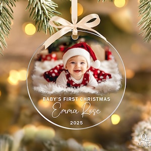 Personalized Baby Photo Ornament, Custom Baby’s First Christmas Keepsake, Newborn Ornament, Baby Face Picture Ornament, New Baby Xmas Gift image 6