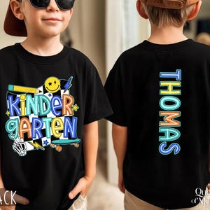 Retro Boys Back To School Shirt, Custom First Day Of School Outfit, Toddler School Tee, Elementary School Shirt, Kindergarten Dude T-Shirt