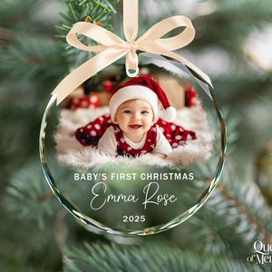 Personalized Baby Photo Ornament, Custom Baby’s First Christmas Keepsake, Newborn Ornament, Baby Face Picture Ornament, New Baby Xmas Gift image 10
