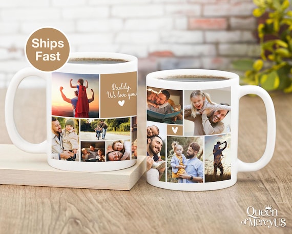Personalized Father's Day Gift For Dad, Dad Mug, Custom Photo Collage Dad And Kids Mug, Mug For Dad, Gift For Husband, Dad Birthday Gifts