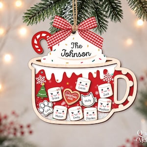 4D Shake Family Ornament With Pets, Custom Marshmallows Family Shaker Ornament, Family Ornament 2026, Family Keepsake, Family Christmas Gift image 8