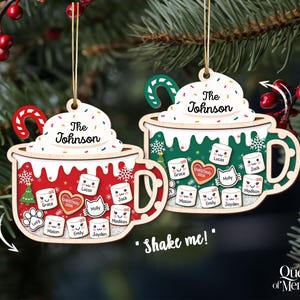 4D Shake Family Ornament With Pets, Custom Marshmallows Family Shaker Ornament, Family Ornament 2026, Family Keepsake, Family Christmas Gift image 13
