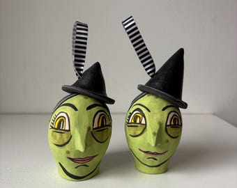 Décoration d'ornement de sorcière en porcelaine