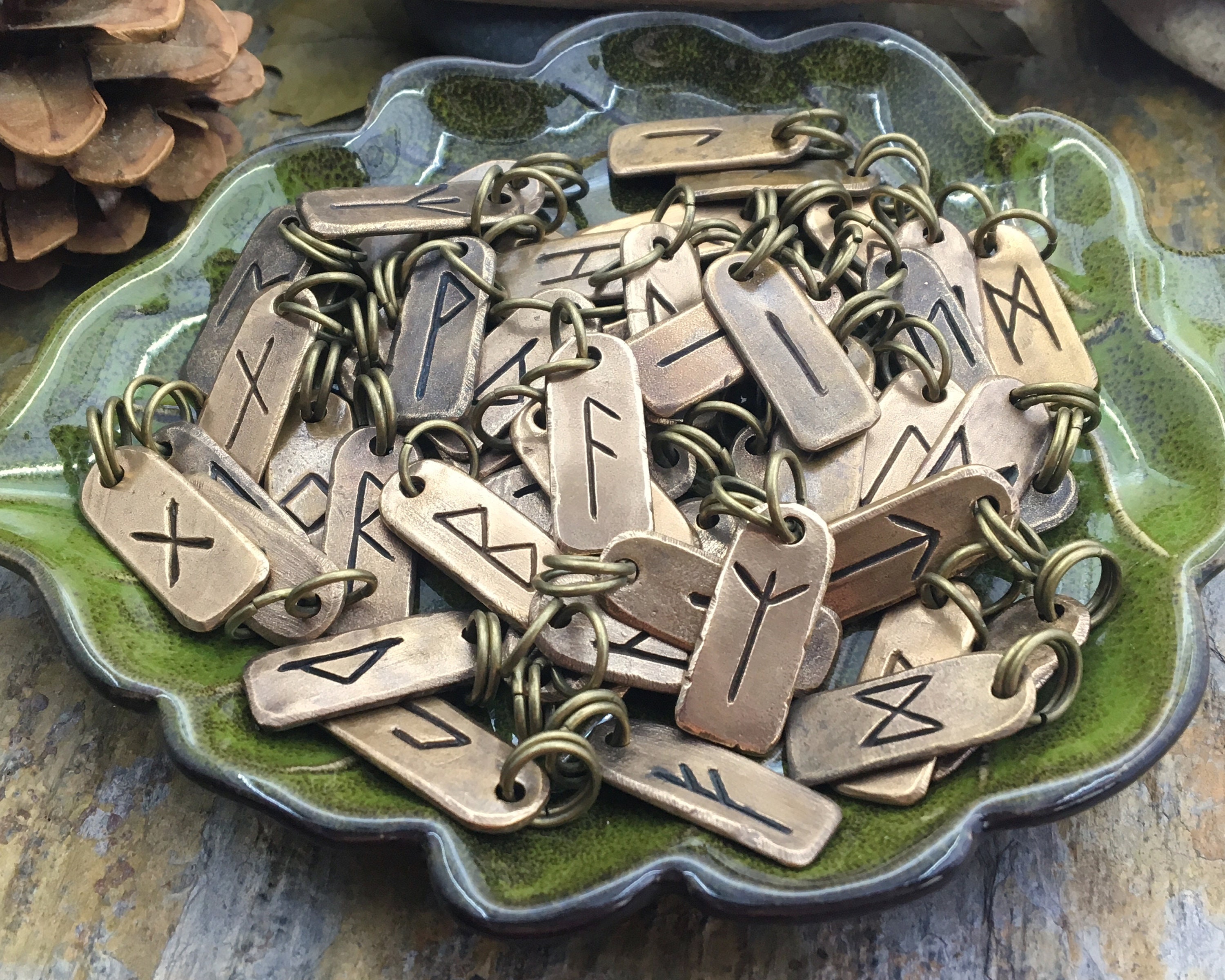 Custom Order for TINA, Algiz Rune, Bronze Rune Charm, Hand-carved ...