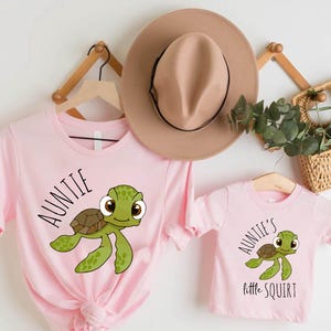 Auntie's Little Squirt and Auntie SVG PNG, Matching Auntie & Baby Niece Shirt Svg, Gift For Aunt From Niece and Nephew,Auntie Turtle Svg Png
