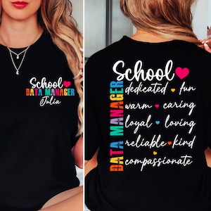 Personlig skoldatahanterare SVG PNG, anpassad sublimeringsdesign för kontorspersonal, datahanterare t-shirt SVG, skoldatahanterare skjortdesign