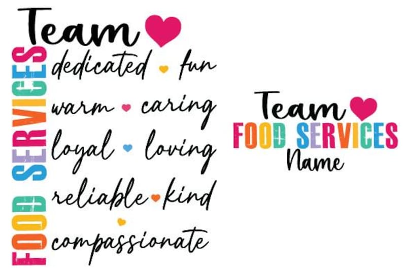 Team Food Services SVG PNG, Custom Cafeteria Squad Svg, Cafeteria Team ...