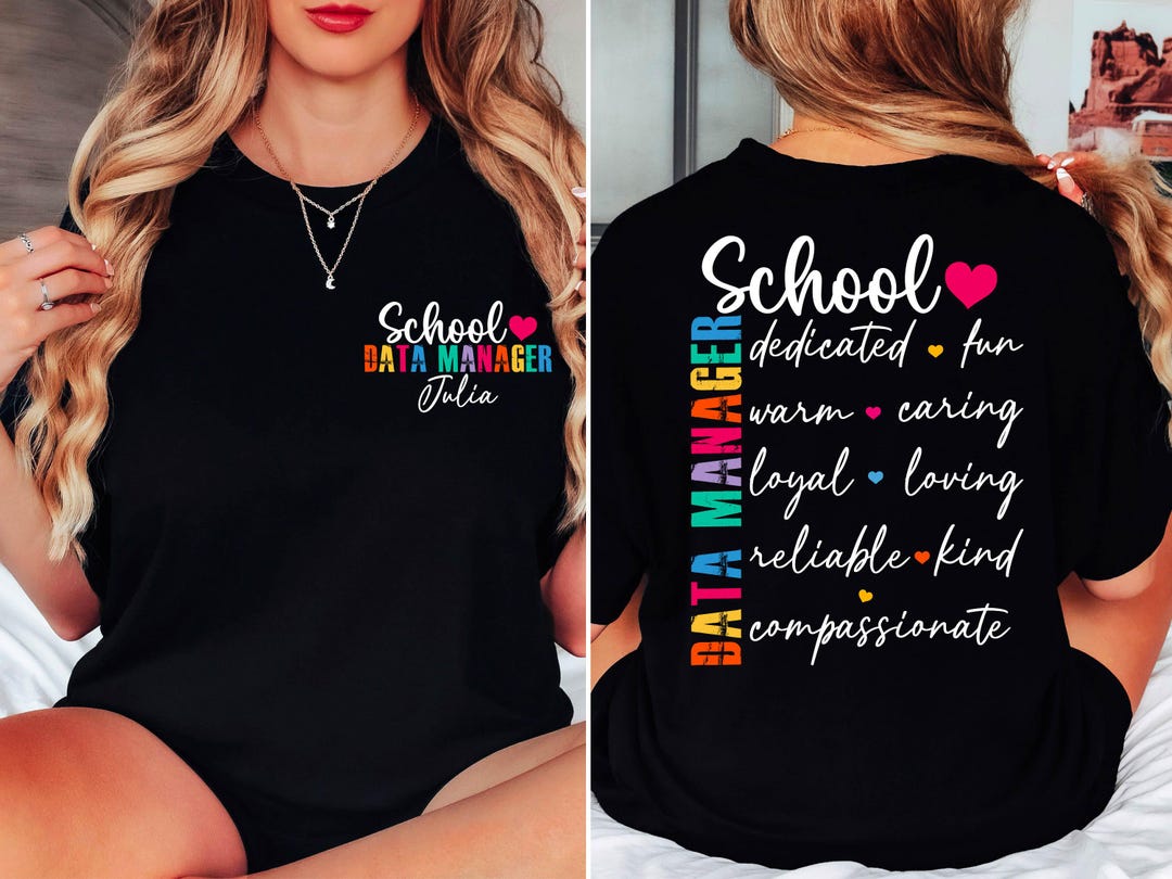 Personalized School Data Manager SVG PNG, Custom Sublimation Design for ...