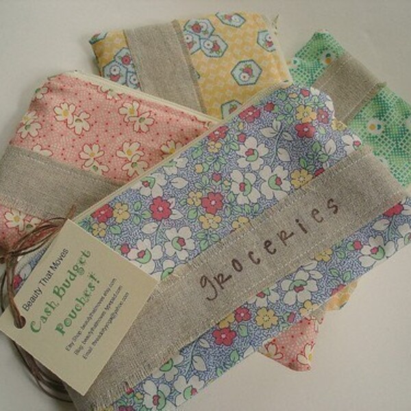 Cash Budget Pouches - Set of Four - Mema's Apron - Envelope System