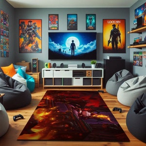 Dywan Little Devil Teemo – League of Legends Gamer Decor – Dywan Mischievous Yordle – Prezent dla fanów LOL – Mata do pokoju e-sportowego i streamera