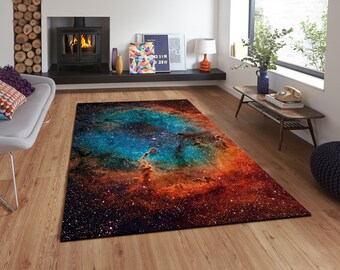 Space Star Modern Home Rug, Galaxy Rug, Decorative  Design Rug For Living Room or Bedroom