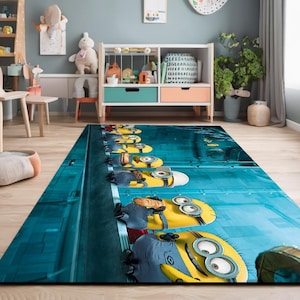 Minions Cartoon Rug: Kids Nursery Room Decor