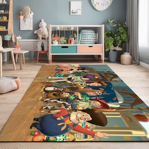 Bright Toy Story Characters Rug – Pixar Playroom Carpet – Bold & Colorful Kids Room Mat – Perfect Gift for Toddlers