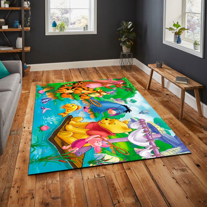 Winnie the Pooh Rug: Kids Nursery Playroom Decor - Etsy