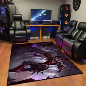 Shaco Rug – League of Legends Gamer Decor – Trickster Clown Carpet – LOL Fan Gift – Esports & Streamer Room Mat