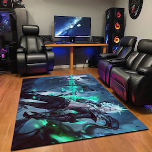 Viego Rug – League of Legends Gamer Decor – Ruined King Carpet – LOL Fan Gift – Esports & Streamer Room Mat