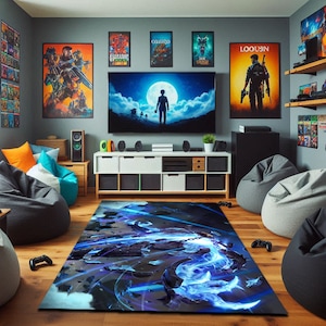 Xerath Rug – League of Legends Gamer Decor – Arcane Mage Carpet – LOL Fan Gift – Esports & Streamer Room Mat