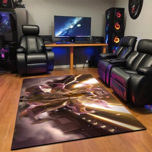 Ahri KDA Prestige Rug – League of Legends Gamer Decor – KDA Inspired Carpet – LOL Fan Gift – Esports & Streamer Room Mat