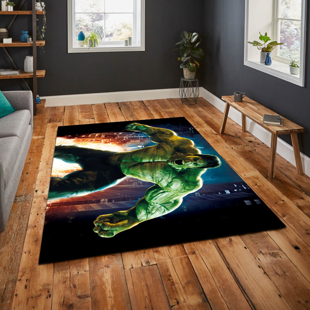 Hulk Rug, Fantastic Hypebeast Marvel Super Hero Hulk Rug for Game or ...